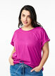 Kort&aelig;rmet t-shirt i bomuldsblanding, Lilla, Model image number 0
