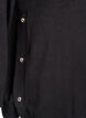 Strikbluse med knapper i siden, Sort, Packshot image number 3