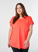 Ensfarvet tr&aelig;nings t-shirt, Orange, Model image number 0