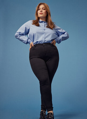 fremsætte fedt nok perspektiv Stay black Amy jeans med høj talje - Sort - Str. 42-60 - Zizzi