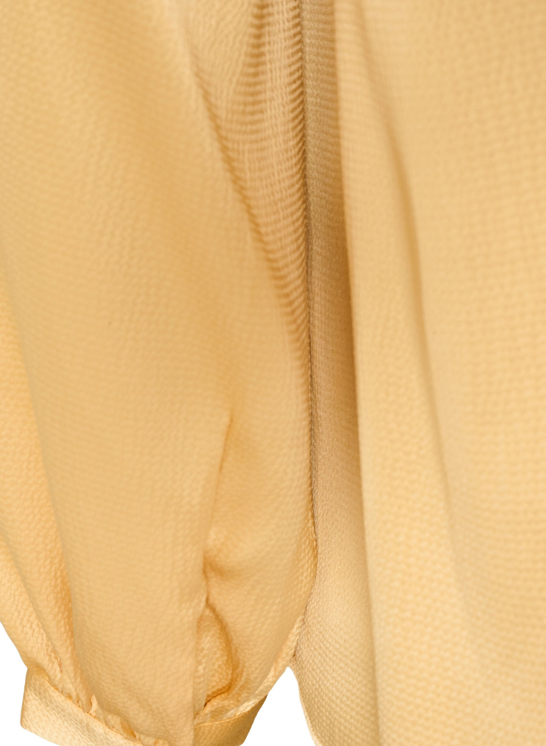 ZizziBluse med skjortekrave og V-hals, Gul, Packshot image number 3