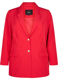 Habitjakke med guldknapper og lommer, Tango Red
