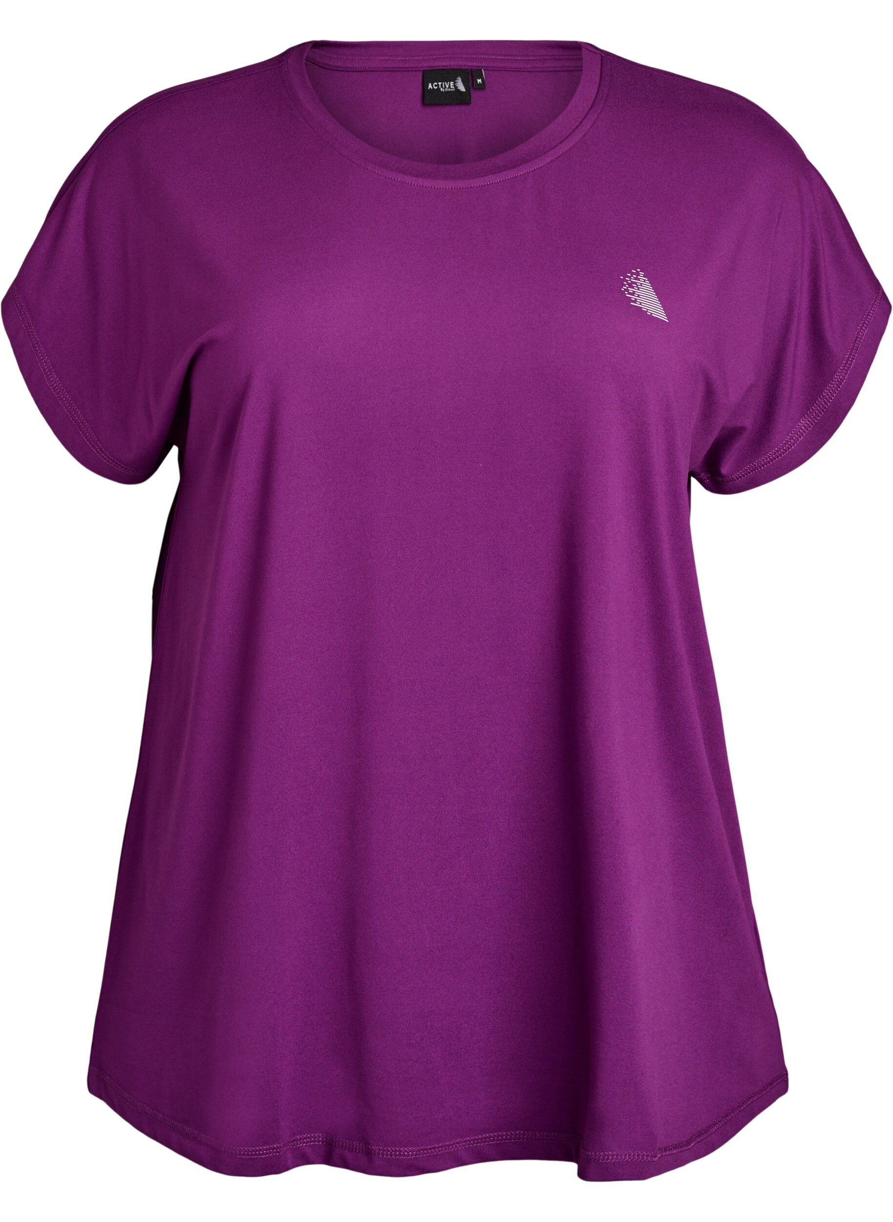 Ensfarvet tr&aelig;nings t-shirt