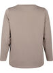Bluse i modalmix med rund hals, Beige, Packshot image number 1