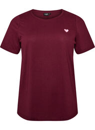 T-shirt med motiv, R&oslash;d