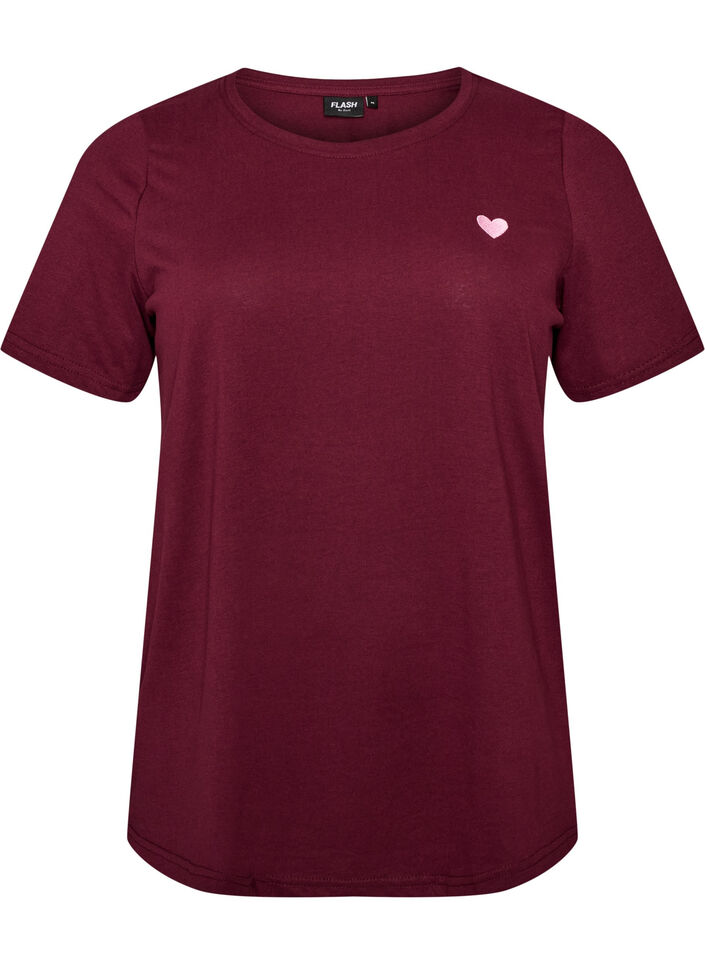 T-shirt med motiv, R&oslash;d, Packshot image number 0
