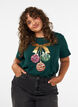 Jule t-shirt i &oslash;kologisk bomuld, Gr&oslash;n, Model image number 0