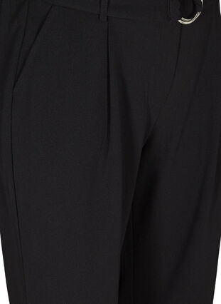 Bukser med bælte, Black, Packshot image number 2