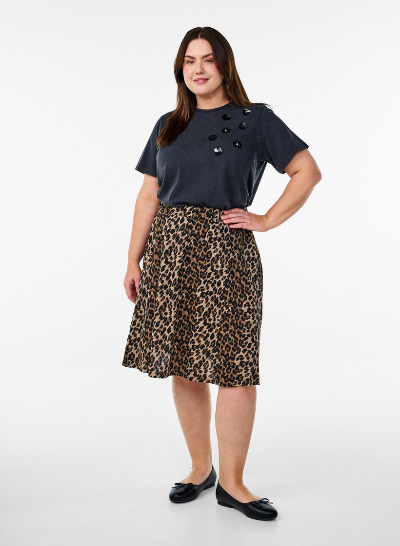 2-pak skaternederdele i viskose, Sort, Model image number 0