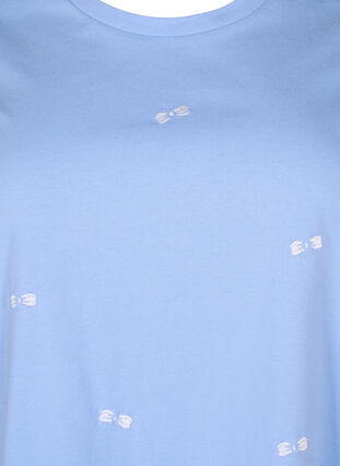 T-shirt i økologisk bomuld med sløjfer, Serenity W. Bow Emb., Packshot image number 2