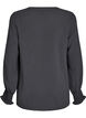 Bluse med smock manchetter og V-udsk&aelig;ring, Gr&aring;, Packshot image number 1