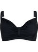 Bikini b&oslash;jle bh med draperinger, Sort, Packshot image number 0