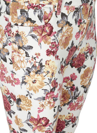 Super slim Amy jeans med blomsterprint, White Flower AOP, Packshot image number 2