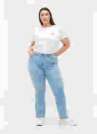 Ellen bootcut jeans med høj talje, Ex Lgt Blue, Model