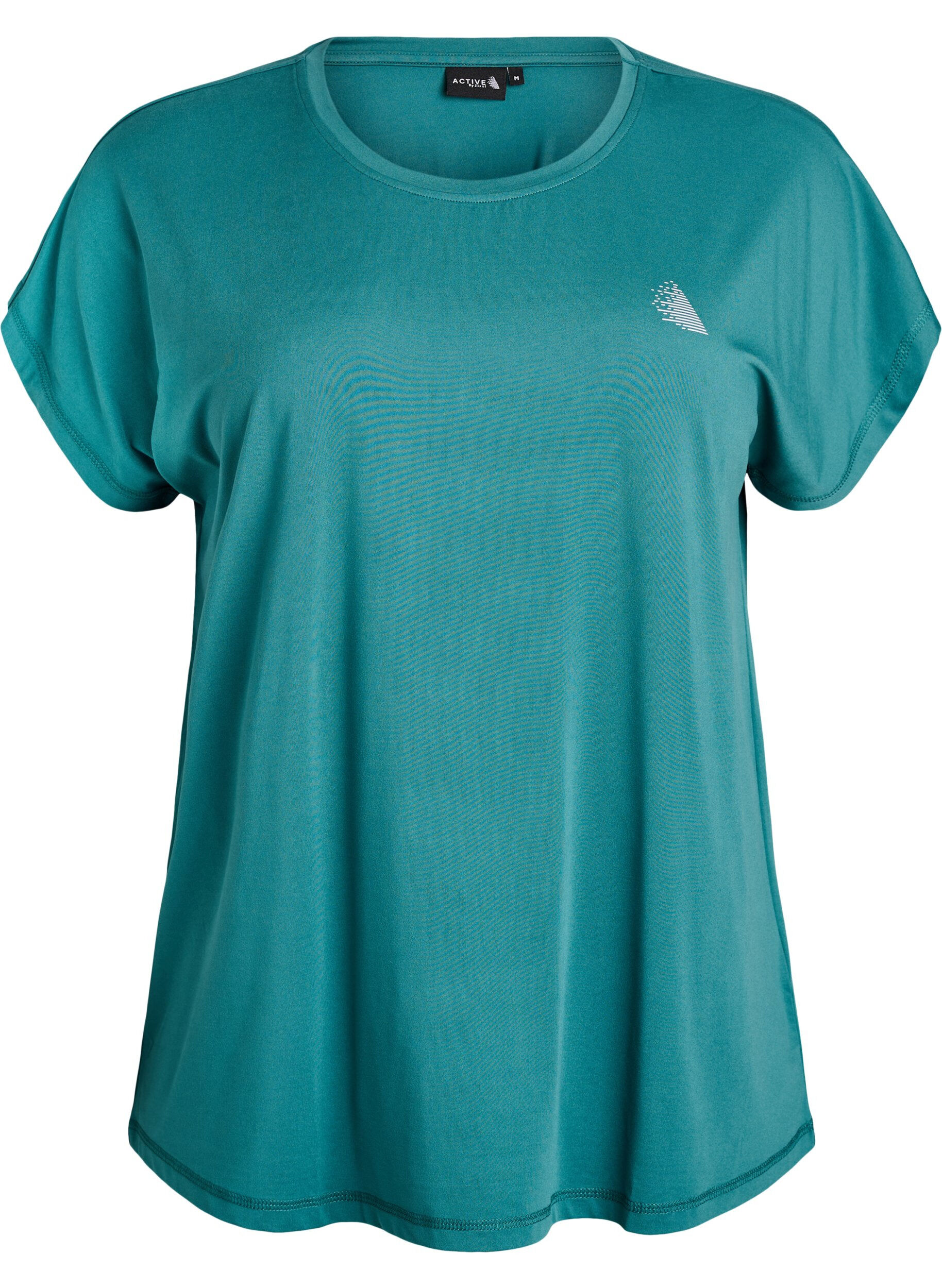 Ensfarvet tr&aelig;nings t-shirt