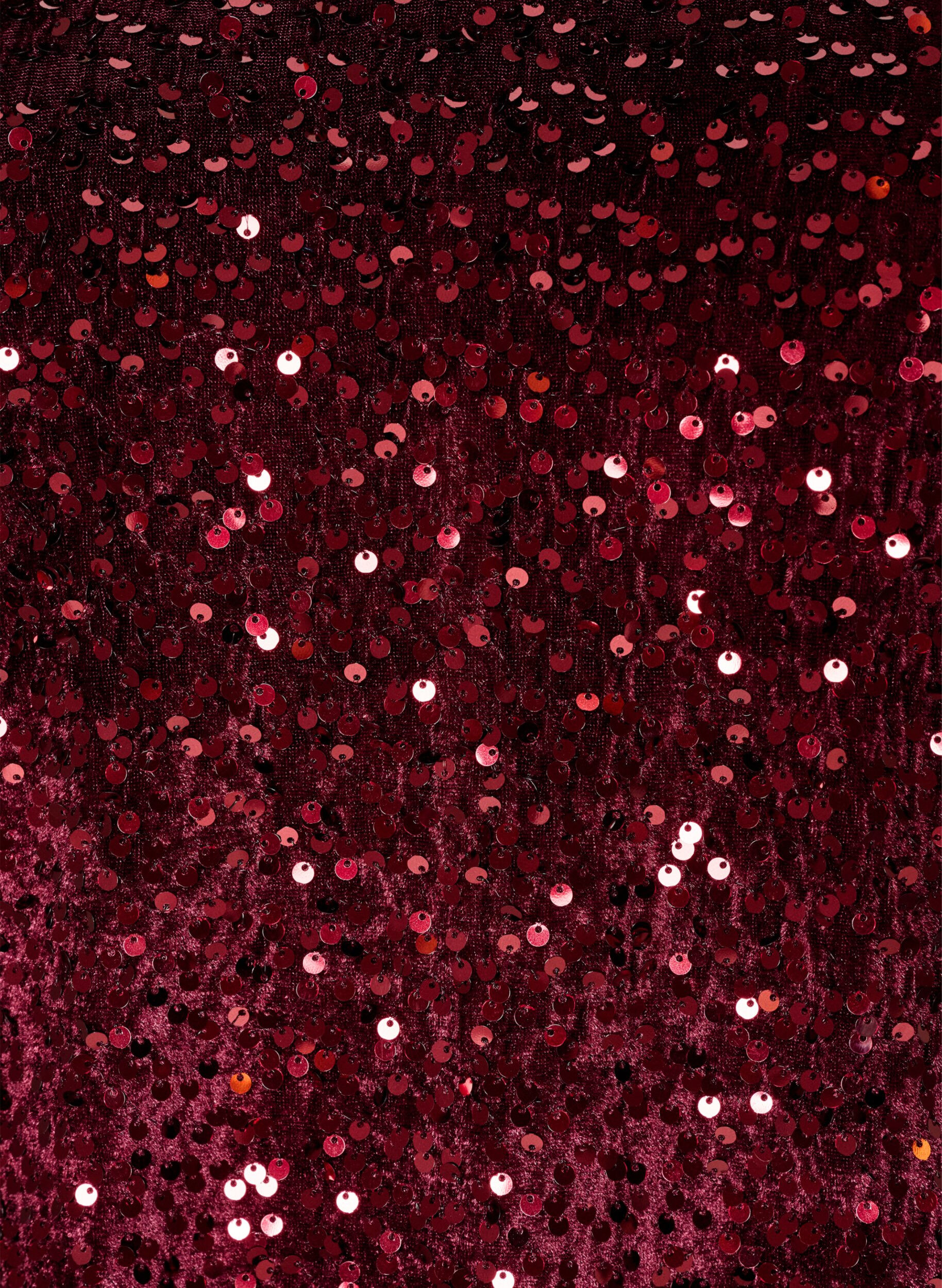 ZizziKort pailletkjole med A-form, R&oslash;d, Packshot image number 2