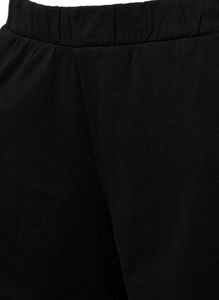 Ensfarvede sweatshorts med lommer, Black, Packshot image number 2