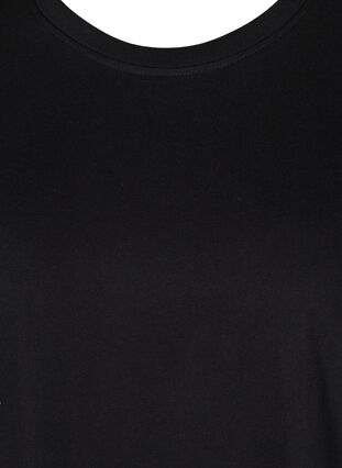 Lang kortærmet t-shirt i bomuld, Black, Packshot image number 2