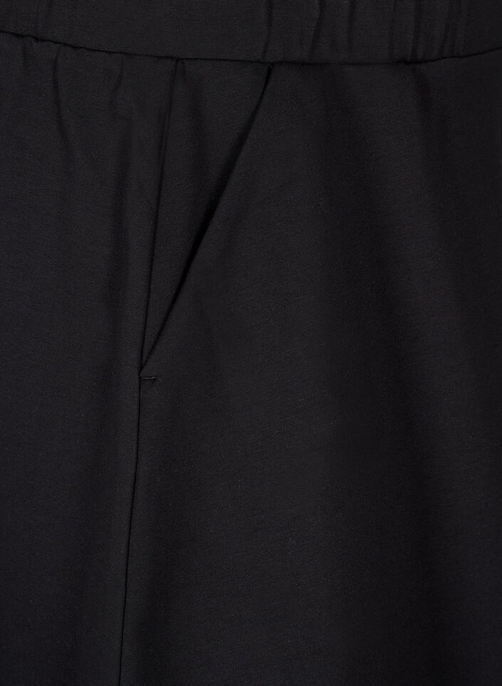 Skater nederdel i viskose, Sort, Packshot image number 3