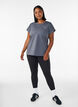 Ensfarvet tr&aelig;nings t-shirt, Gr&aring;, Model image number 1