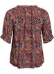 Viskosebluse med paisleyprint og halvlange &aelig;rmer, Bl&aring;, Packshot image number 1
