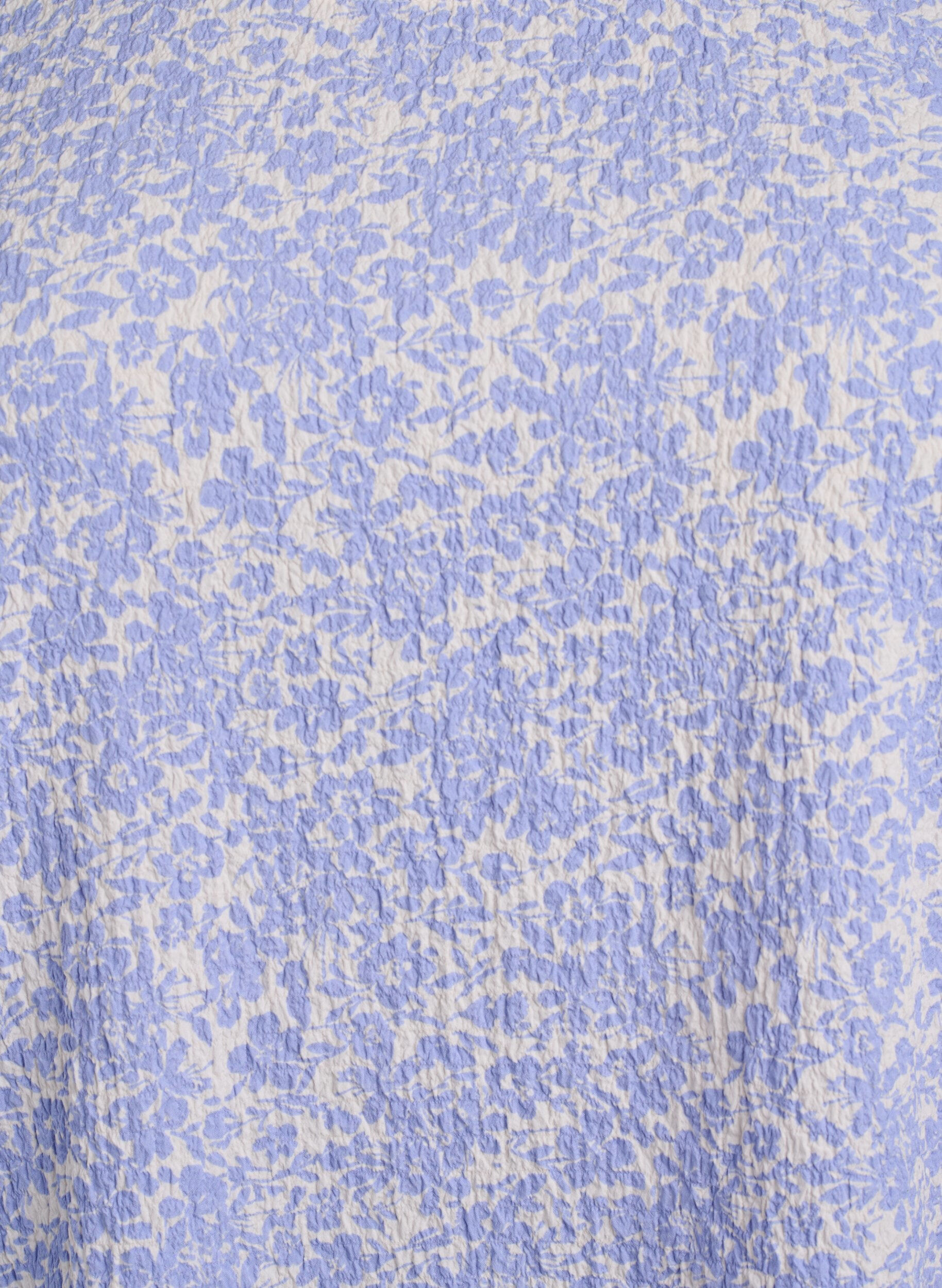 ZizziKort&aelig;rmet bluse med tekstur, Bl&aring;, Packshot image number 2