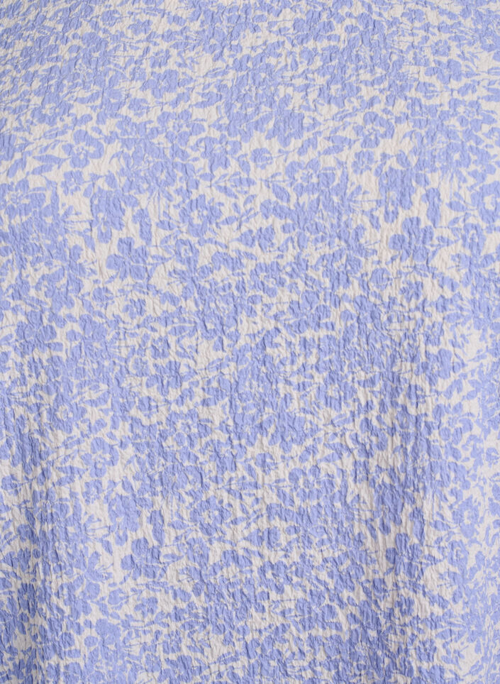 Kort&aelig;rmet bluse med tekstur, Bl&aring;, Packshot image number 2