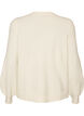 Cardigan i bl&oslash;d strik med guldfarvede knapper, Vanilla, Packshot image number 1