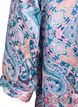Bluse i satin-look med paisleyprint og 3/4-&aelig;rmer, Bl&aring;, Packshot image number 3