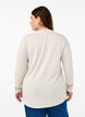 Bluse med broderidetaljer og lange ærmer, Beige, Model image number 2