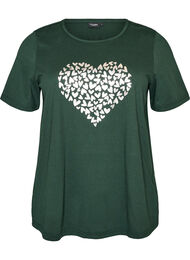 T-shirt med motiv, Gr&oslash;n