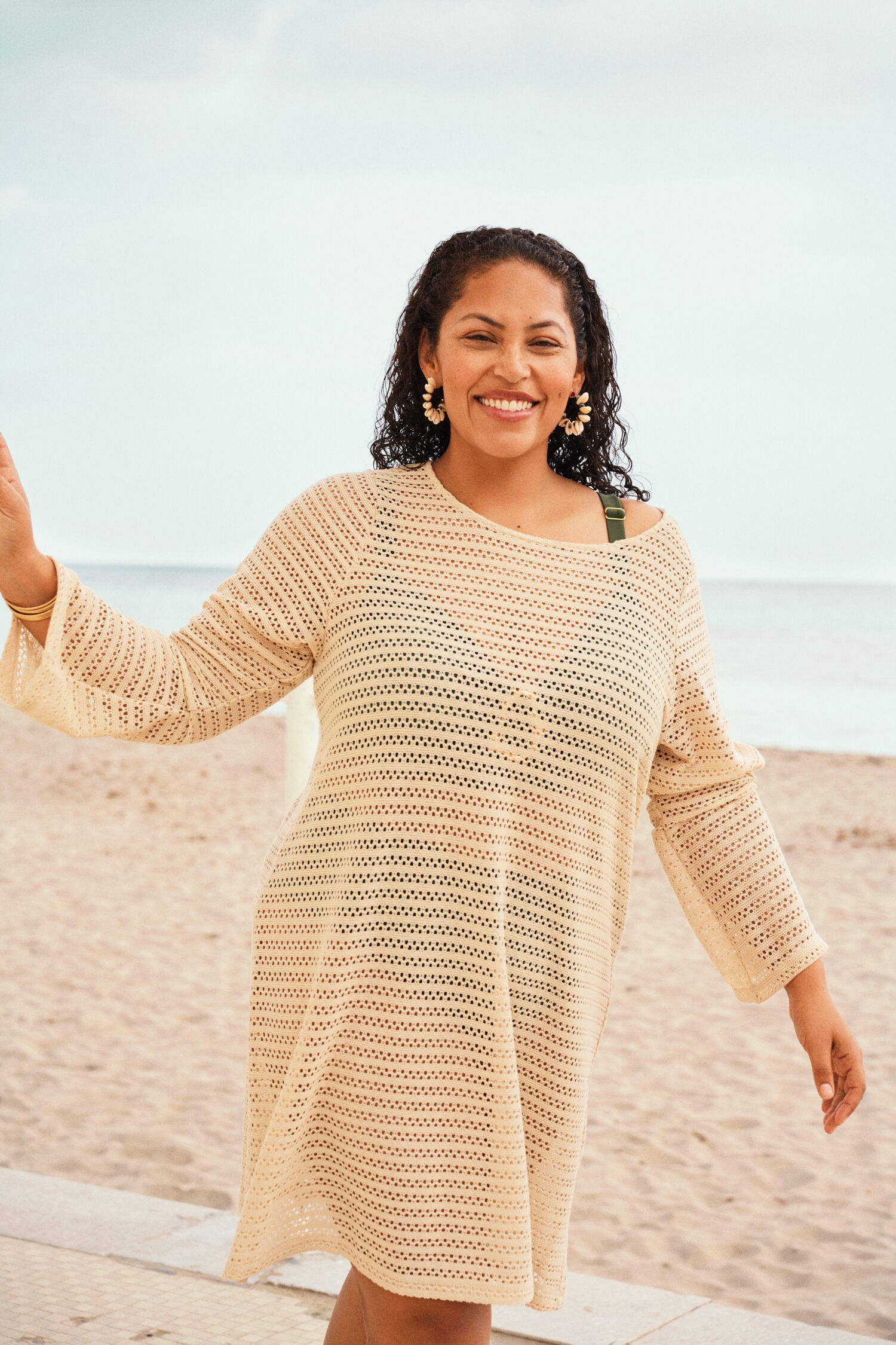 Zizzi Badet&oslash;j med detaljer, , Model