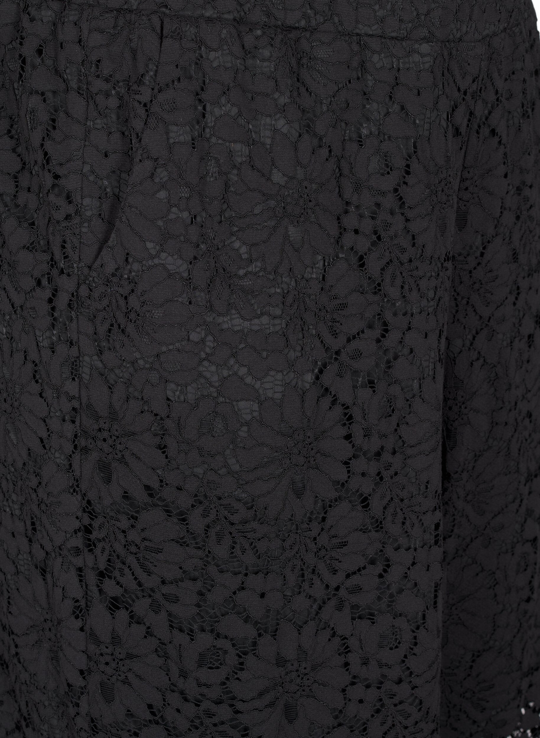 Zizzi Blondebukser med h&oslash;j talje og lommer, Sort, Packshot image number 2