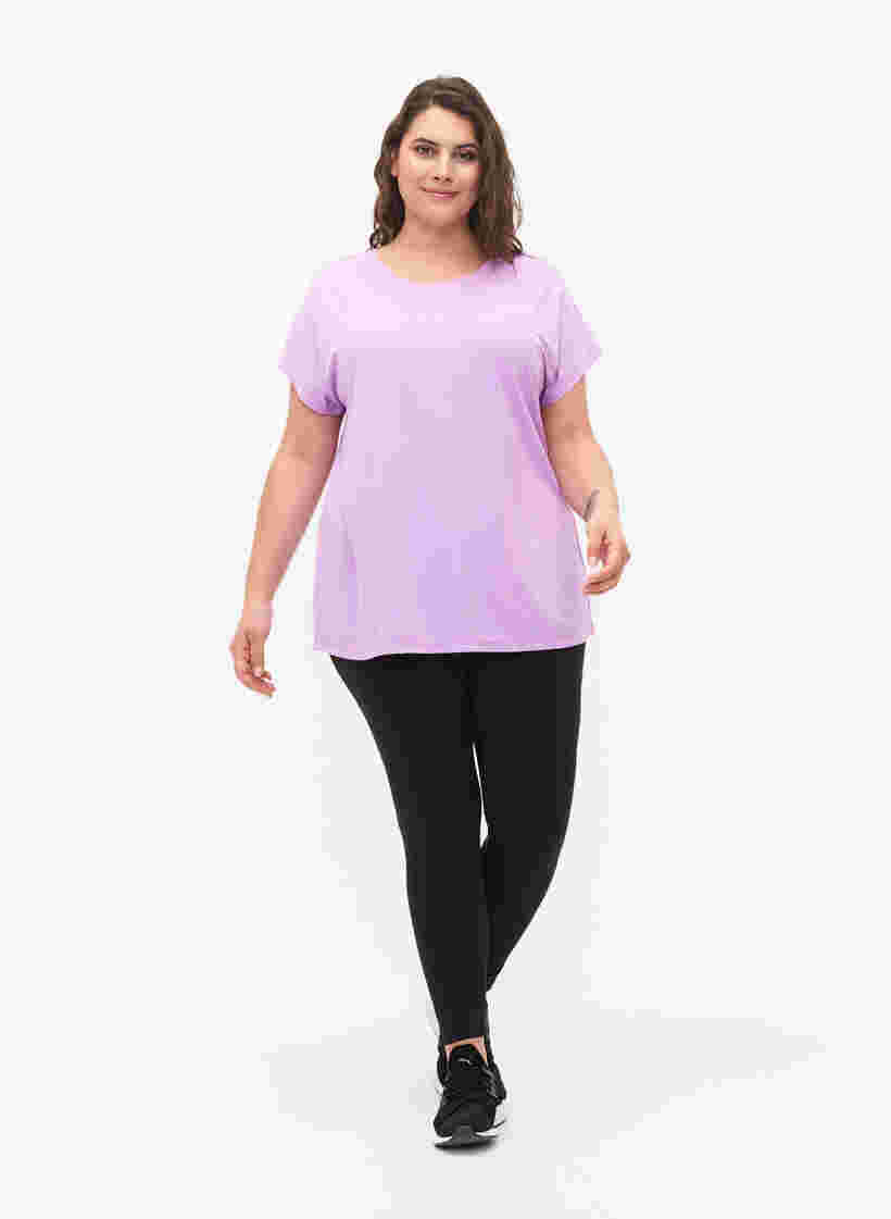 Kortærmet trænings t-shirt, African Violet, Model image number 2