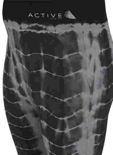 Seamless træningstights med tie-dye print, Black Tie Dye, Packshot image number 2