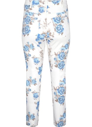 Super slim Amy jeans med blomsterprint, White B.AOP, Packshot image number 1