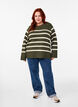 Stribet strikbluse med rund hals, D. Bag Birch Stripe, Model image number 2