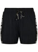 Natshorts i modal med kontrastb&aring;nd, Sort, Packshot image number 0