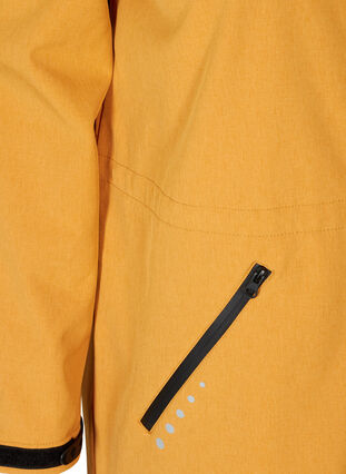Lang softshell jakke med hætte, Spruce Yellow, Packshot image number 3