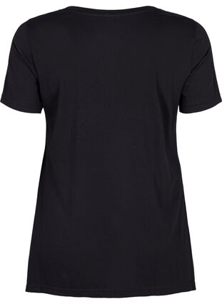 Bomulds t-shirt med korte ærmer, Black LOVE, Packshot image number 1