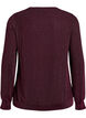 Bluse med sildebensm&oslash;nster og glittertr&aring;d, M&oslash;rk Bordeaux, Packshot image number 1