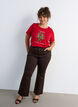Jule t-shirt i &oslash;kologisk bomuld, R&oslash;d, Model image number 1