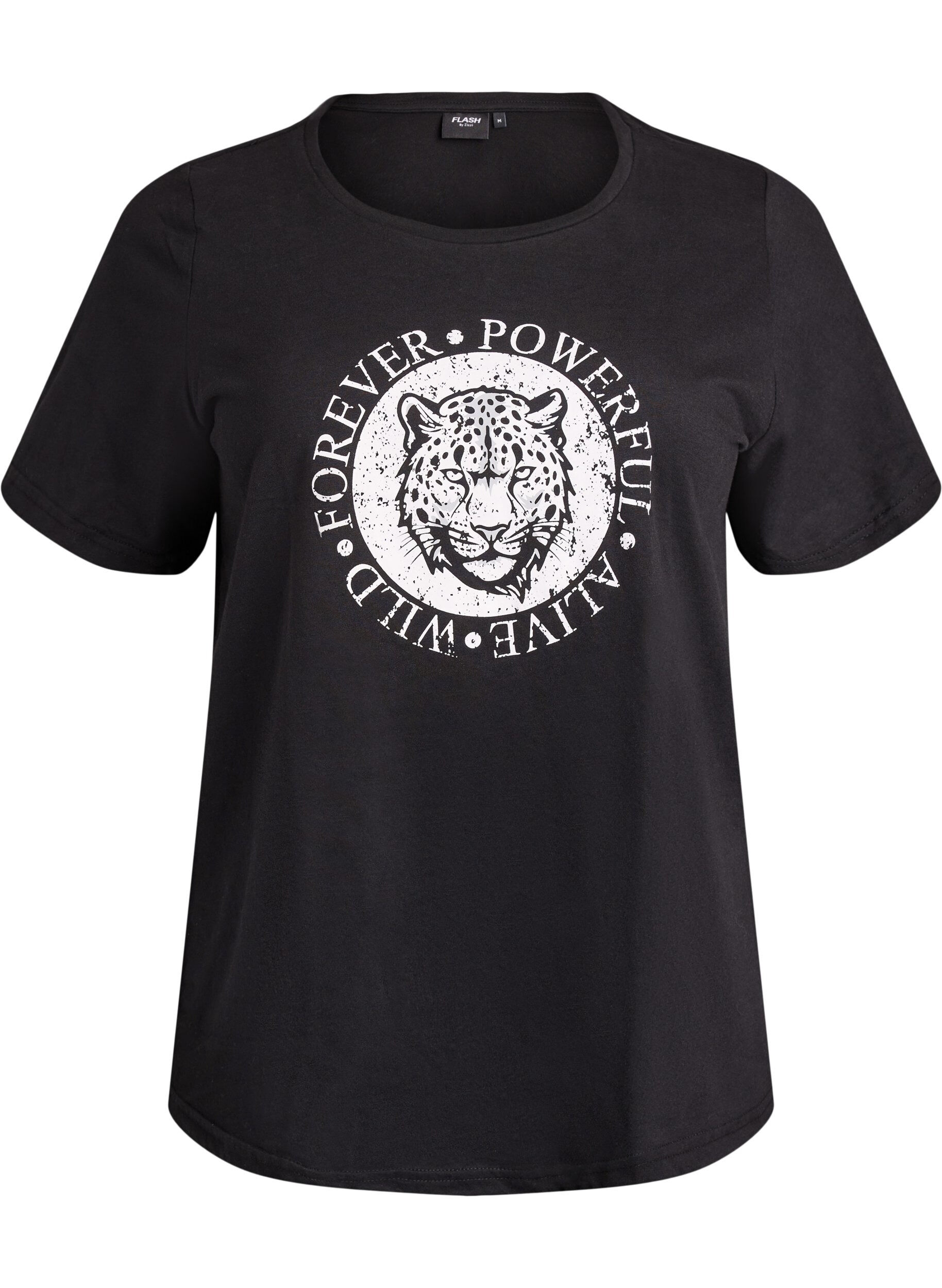 ZizziT-shirt med motiv, Sort, Packshot image number 0