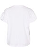 T-shirt i &oslash;kologisk bomuld med fl&aelig;se&aelig;rmer, Hvid, Packshot image number 1