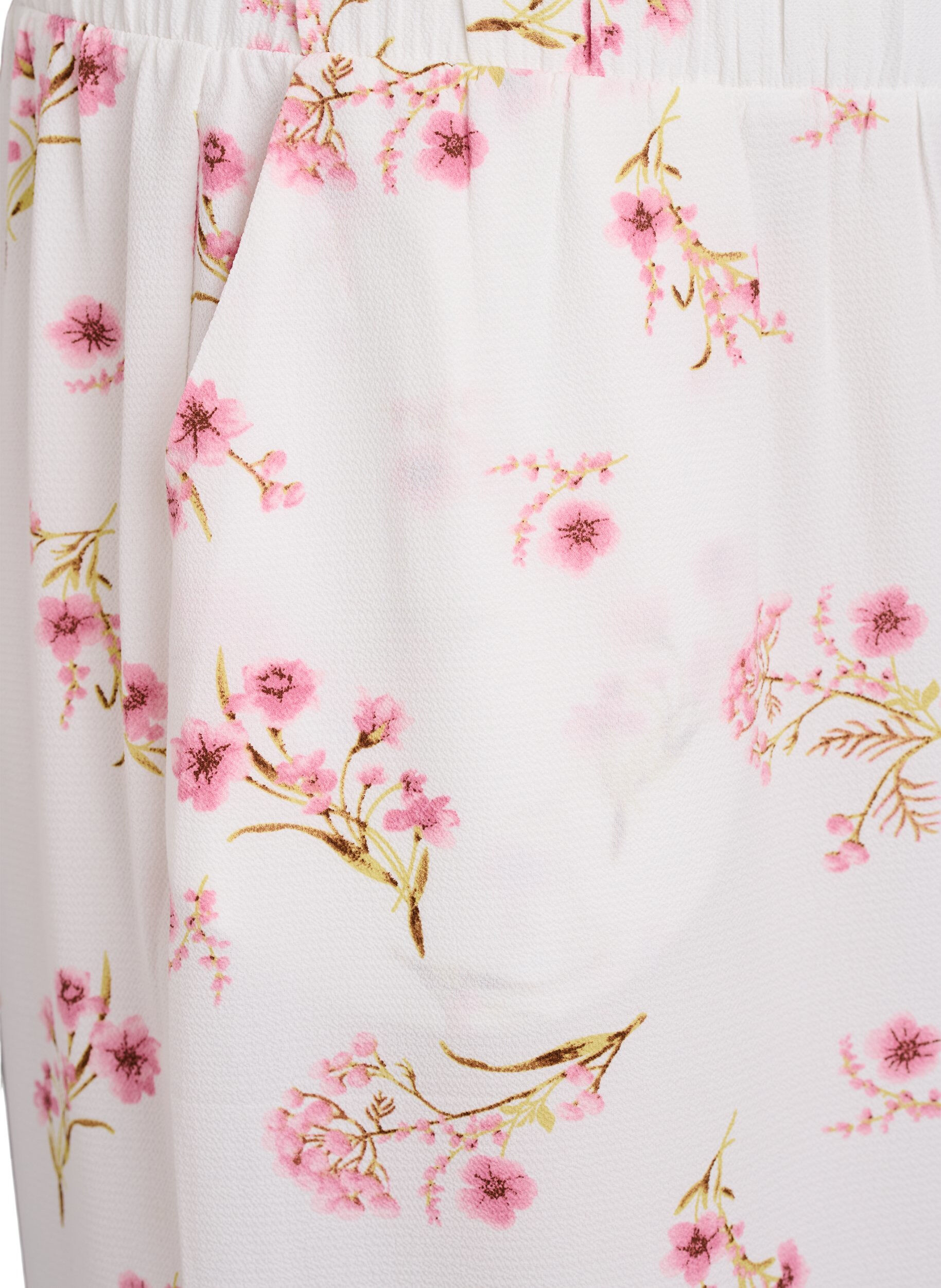 ZizziCulottebukser med print, Hvid, Packshot image number 2