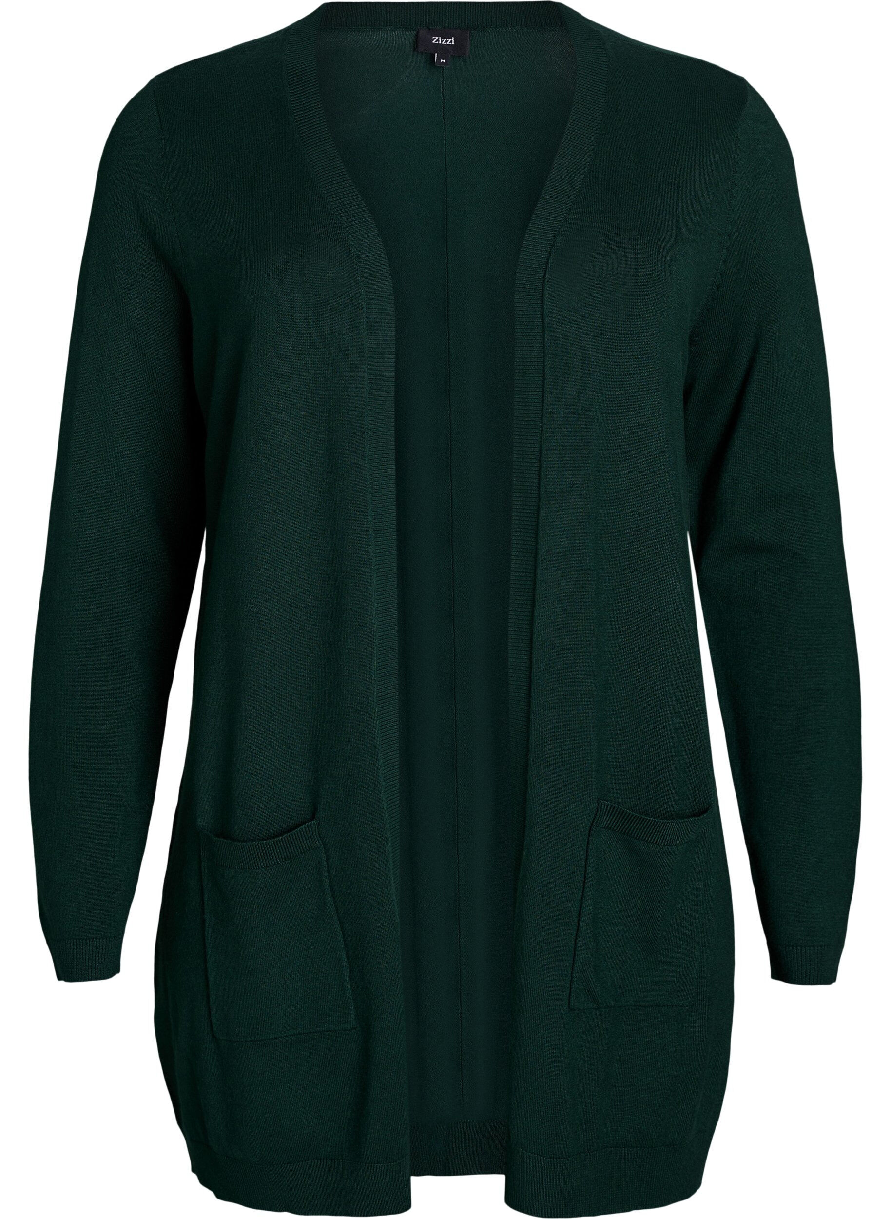 Lang strikcardigan i viskosemix