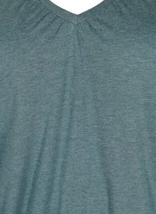 Meleret bluse med v-udskæring, Sea Pine Mélange, Packshot image number 2