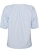 Skjortebluse med knaplukning og bindeb&aring;nd, Bl&aring;, Packshot image number 1