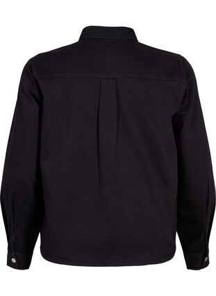 Canvas jakke med knapper, Black, Packshot image number 1