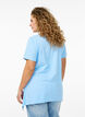 T-shirt med rund hals og A-facon, Bl&aring;, Model image number 2
